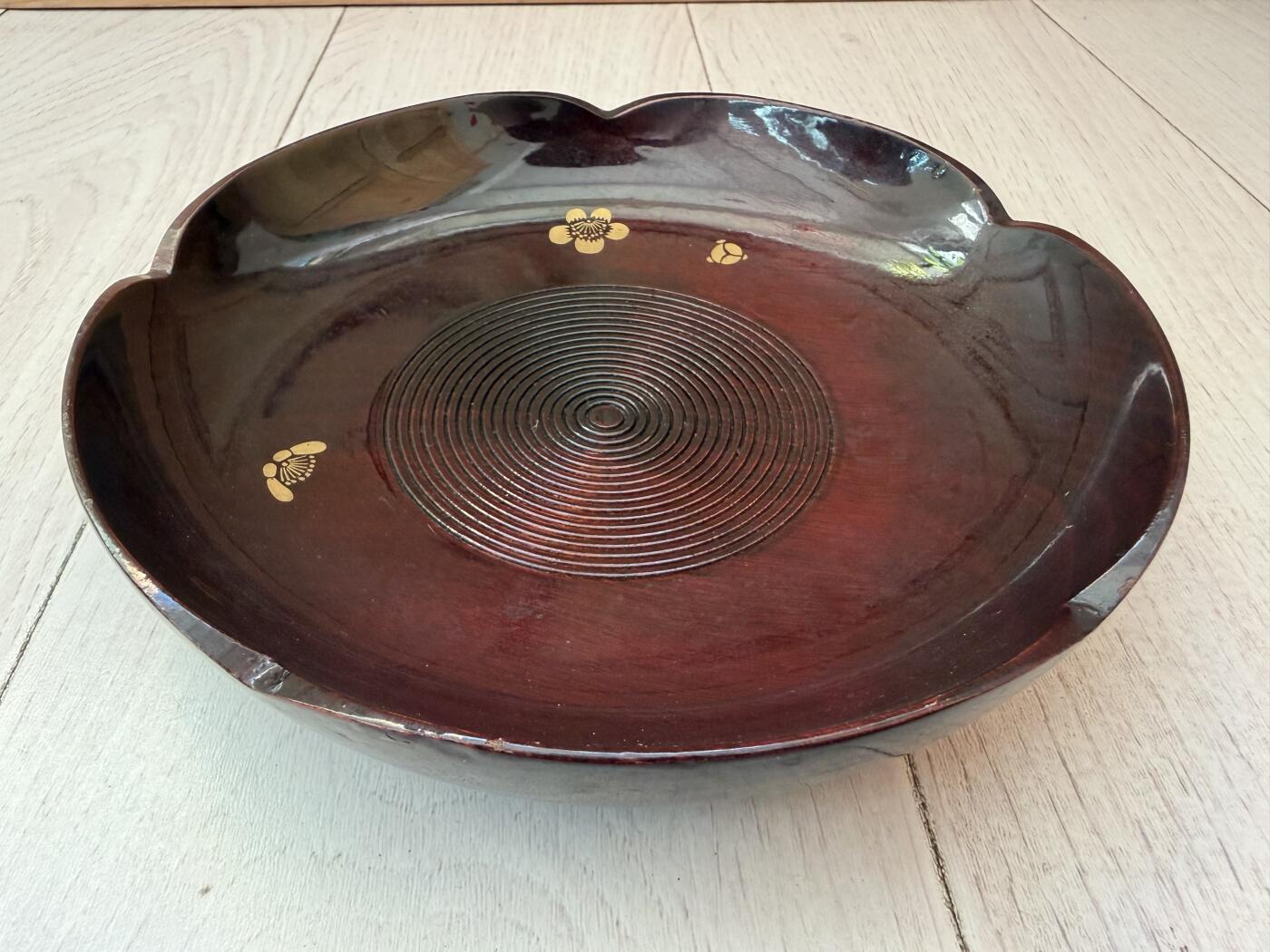 海外回流精品拍卖11.16 日本回流大漆盘-尺寸17.8cmX4cm