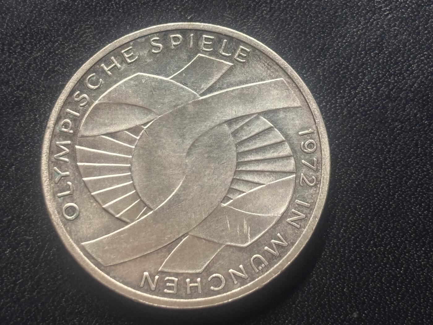 邮泉阁限时拍卖第三十五场 德国硬币专场（硬币在国外。请付邮费6元。） 西德（联邦德国）1972年10马克纪念银币观众F版