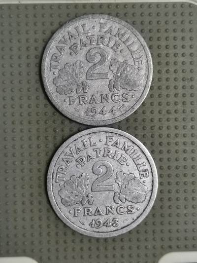 2025年第112场各国散币拍卖（总第112场） - 维希法国2法郎2枚