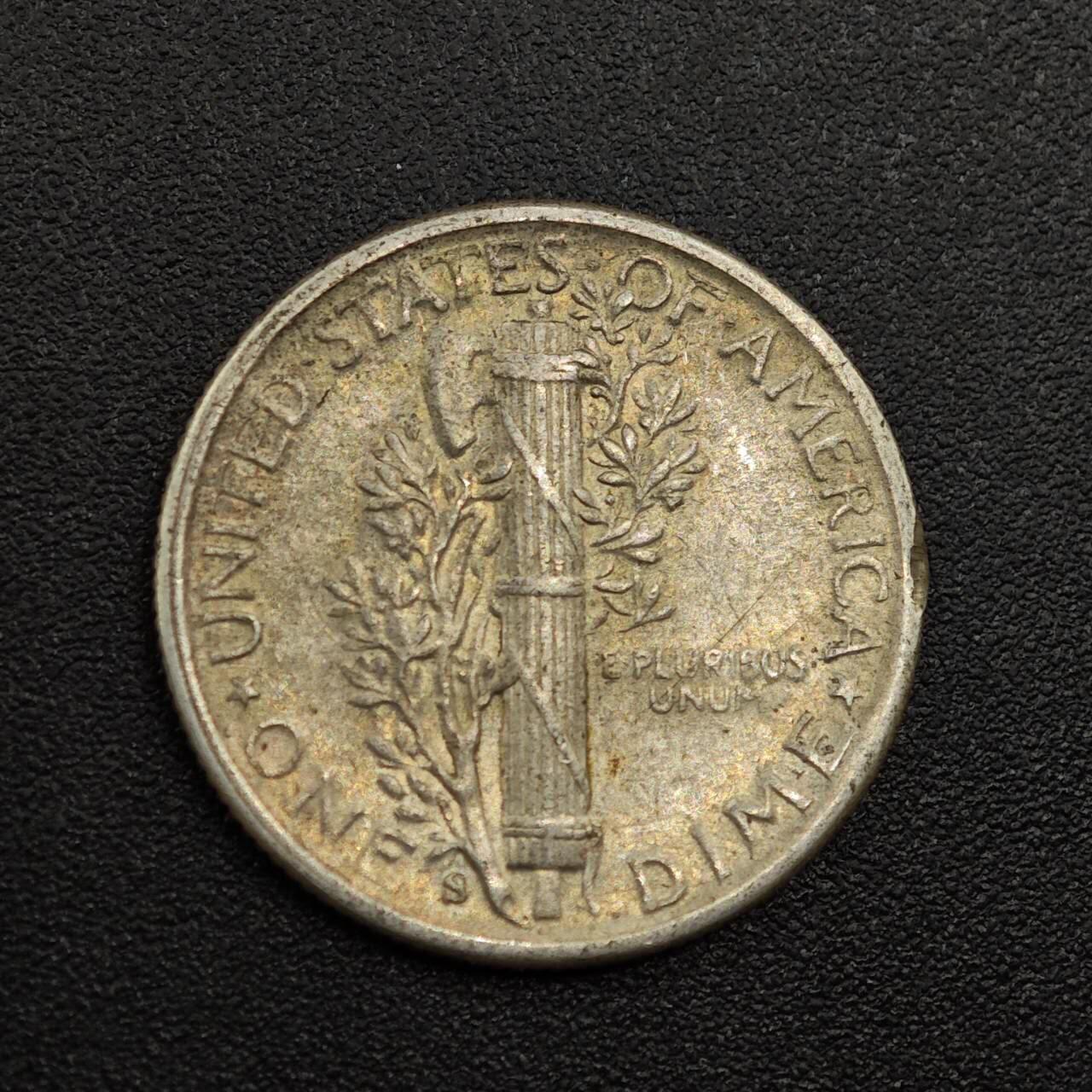 【淘币小摊】实时拍第七百九十五拍   银币套币场   满百包邮可预留二周 每周一统一发货   美国1943年小飞人10分银币