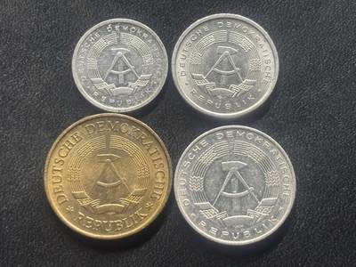 邮泉阁限时拍卖第三十五场 德国硬币专场（硬币在国外。请付邮费6元。） 东德（德意志民主共和国）1983年4枚