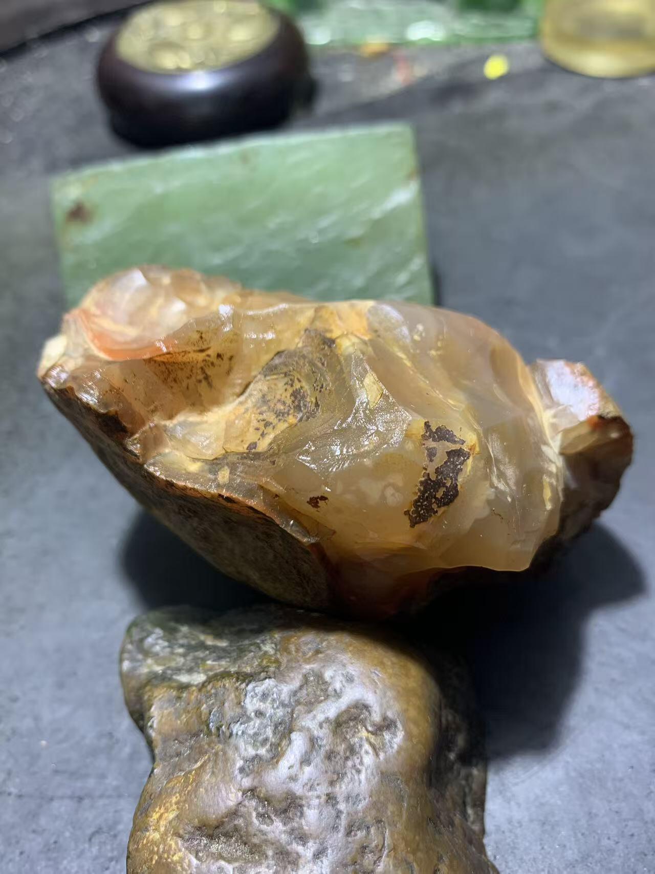 精美川料原皮荔枝冻大开窗料南红玛瑙原石一颗