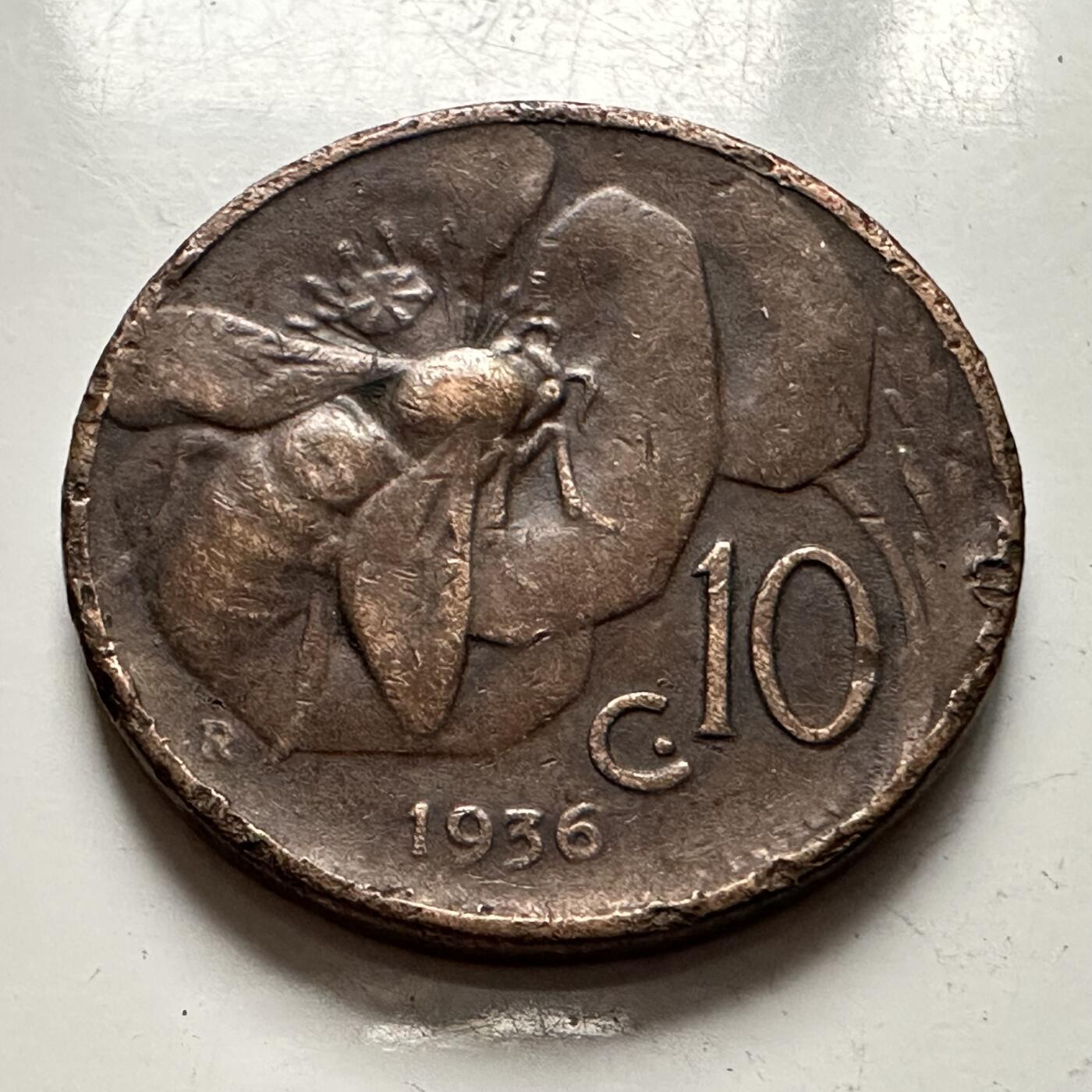 🌹外币初藏🌹🐯2025年第126场  每周二四六晚8️⃣点 接代拍 意大利1936年十分