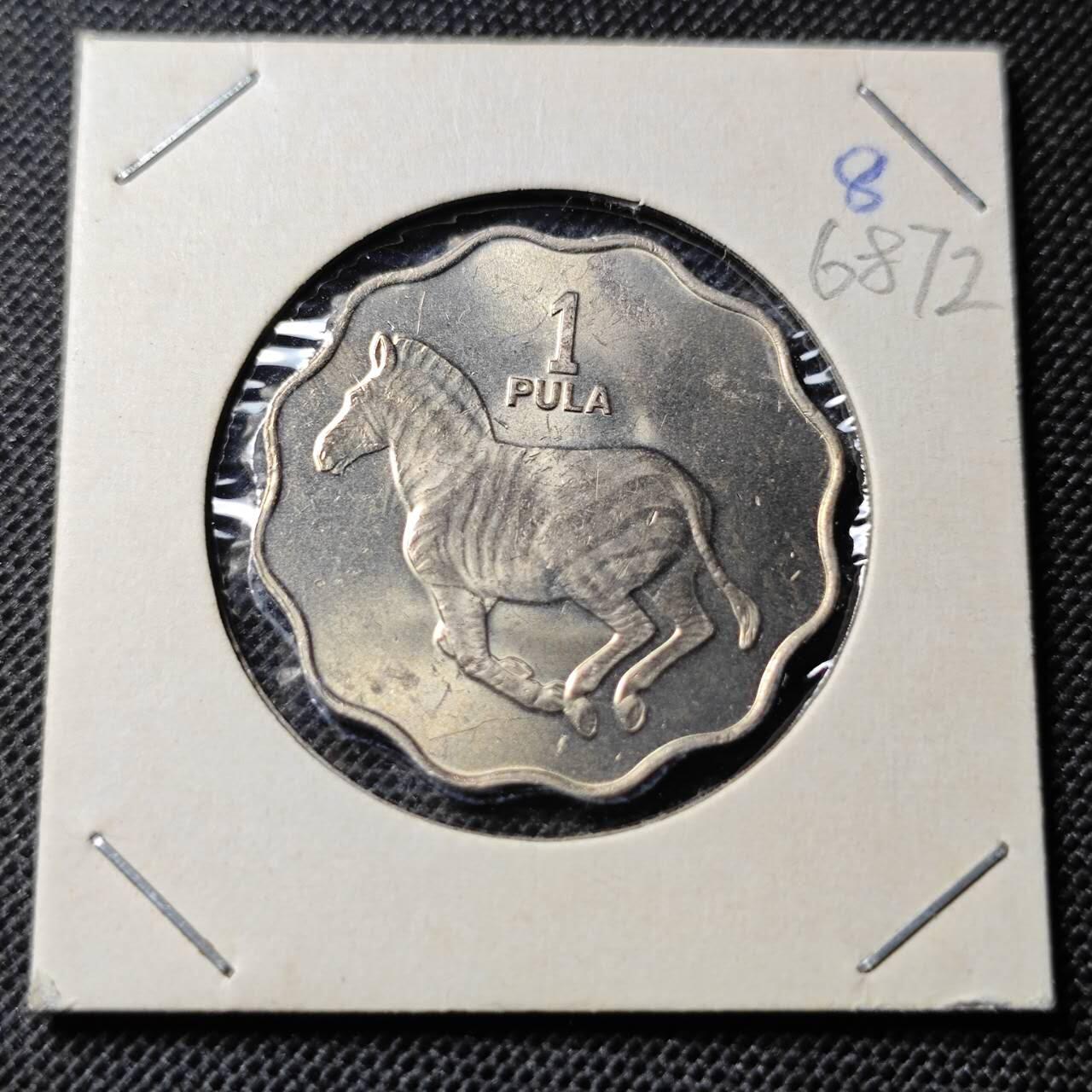 KK钱币收藏小铺  第368场  2月预留时间 周末发货  1976博茨瓦纳1普拉 好品