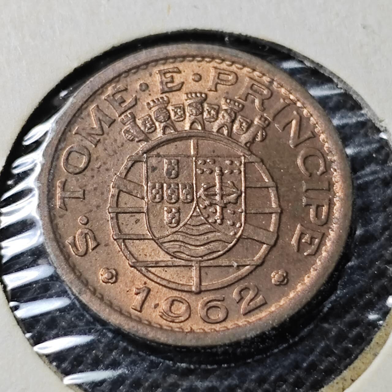 KK钱币收藏小铺  第368场  2月预留时间 周末发货  1962葡属圣多美和普林西比10分铜币 好品