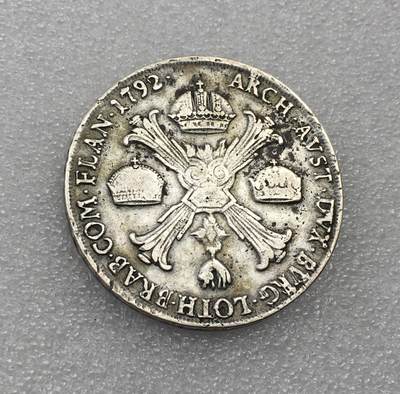 世界钱币专场拍卖 每周二开拍 - 1792年奥属尼德兰弗朗茨二世三皇冠1泰勒流通银币