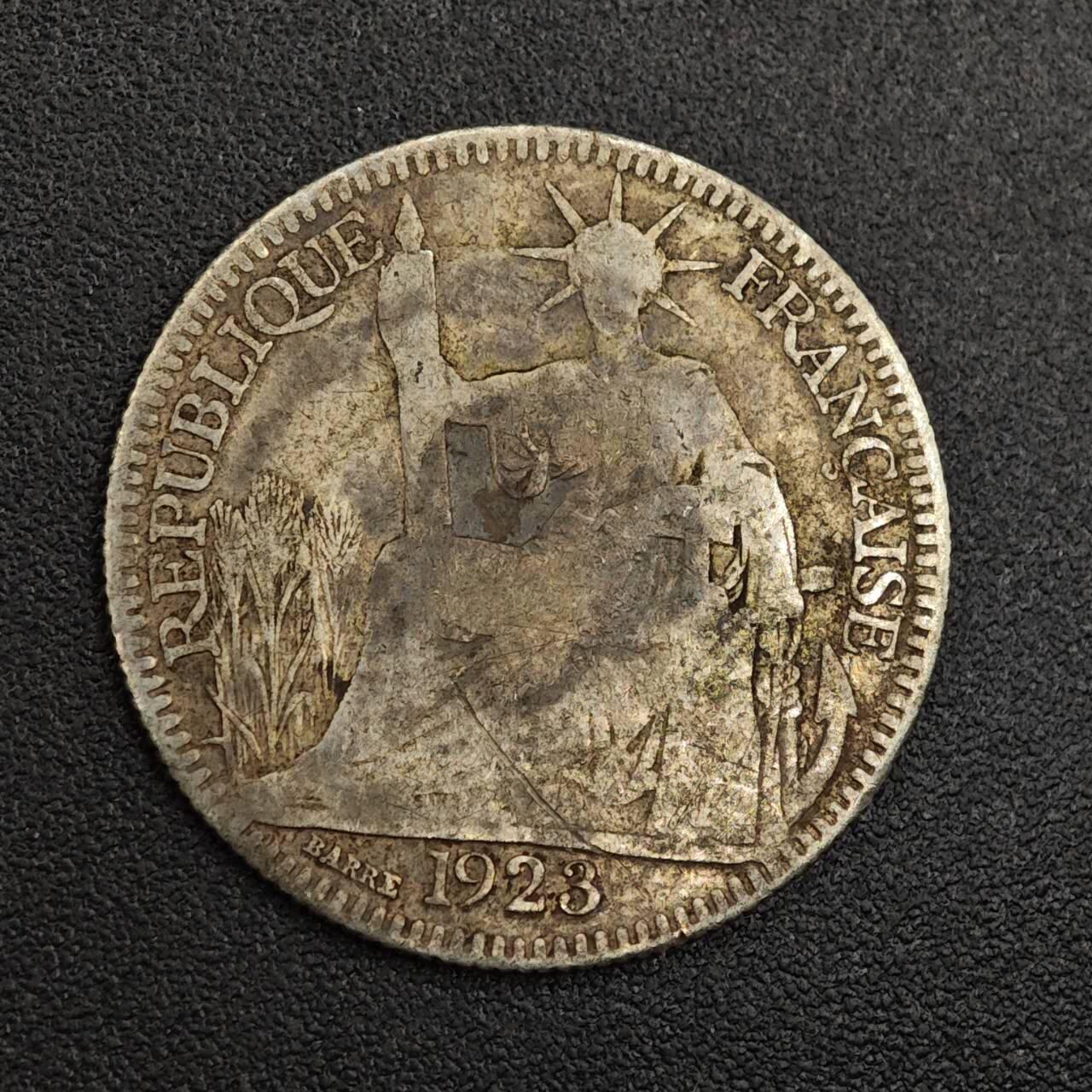 【淘币小摊】实时拍第七百九十五拍   银币套币场   满百包邮可预留二周 每周一统一发货   法属印支1923年10分银币