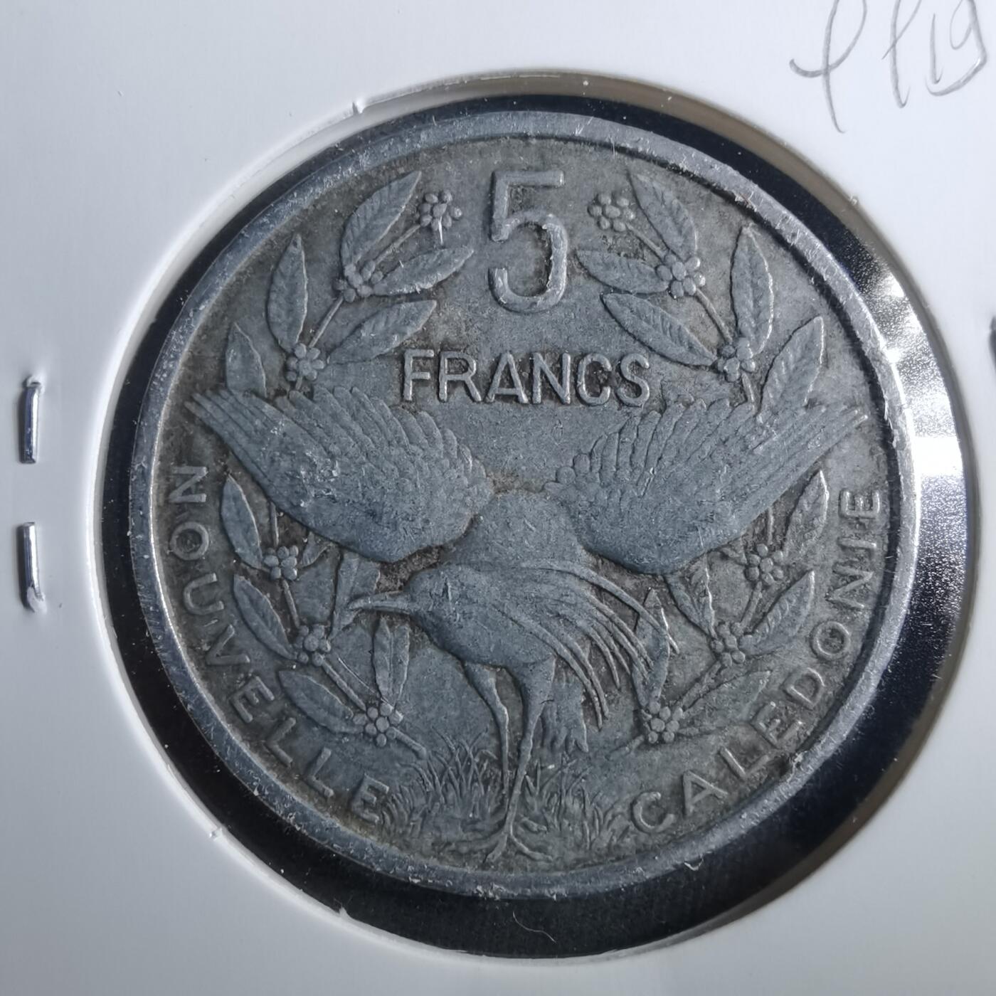 沼泽如烟--第899场 法属新喀里多尼亚1952年5法郎