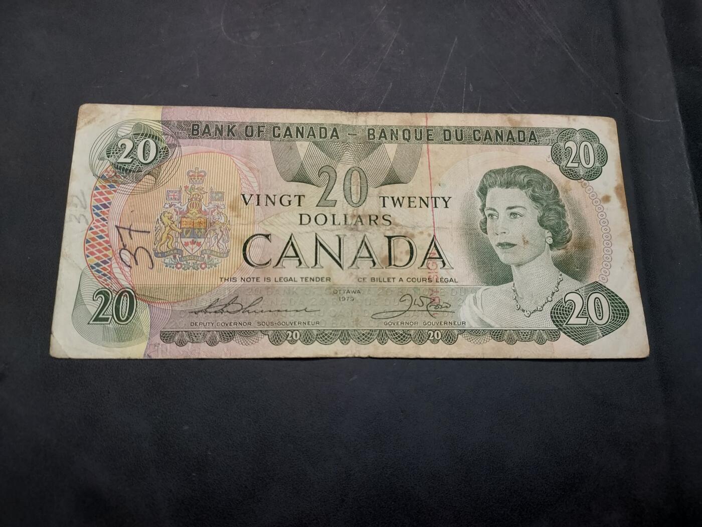 博彦收藏  11月15日 8点 钱币专场 加拿大 女皇20元 流通品 有字迹等