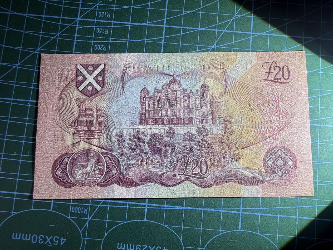 【炜奕收藏】，第五十期 1991年苏格兰银行20镑，UNC品相