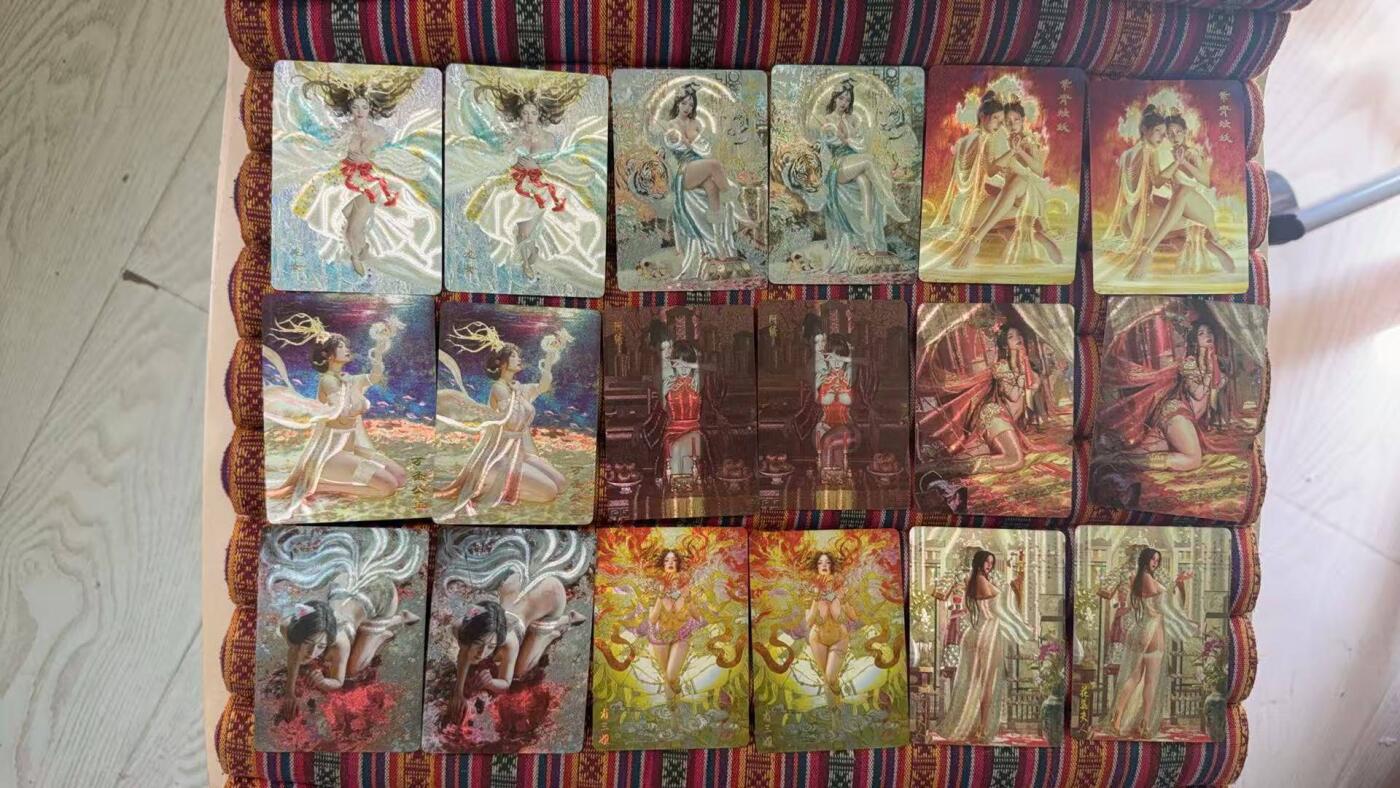光影卡牌第25期，各家亲签，各家套卡，持续收拍品 妖姬传粗闪31个人物62张