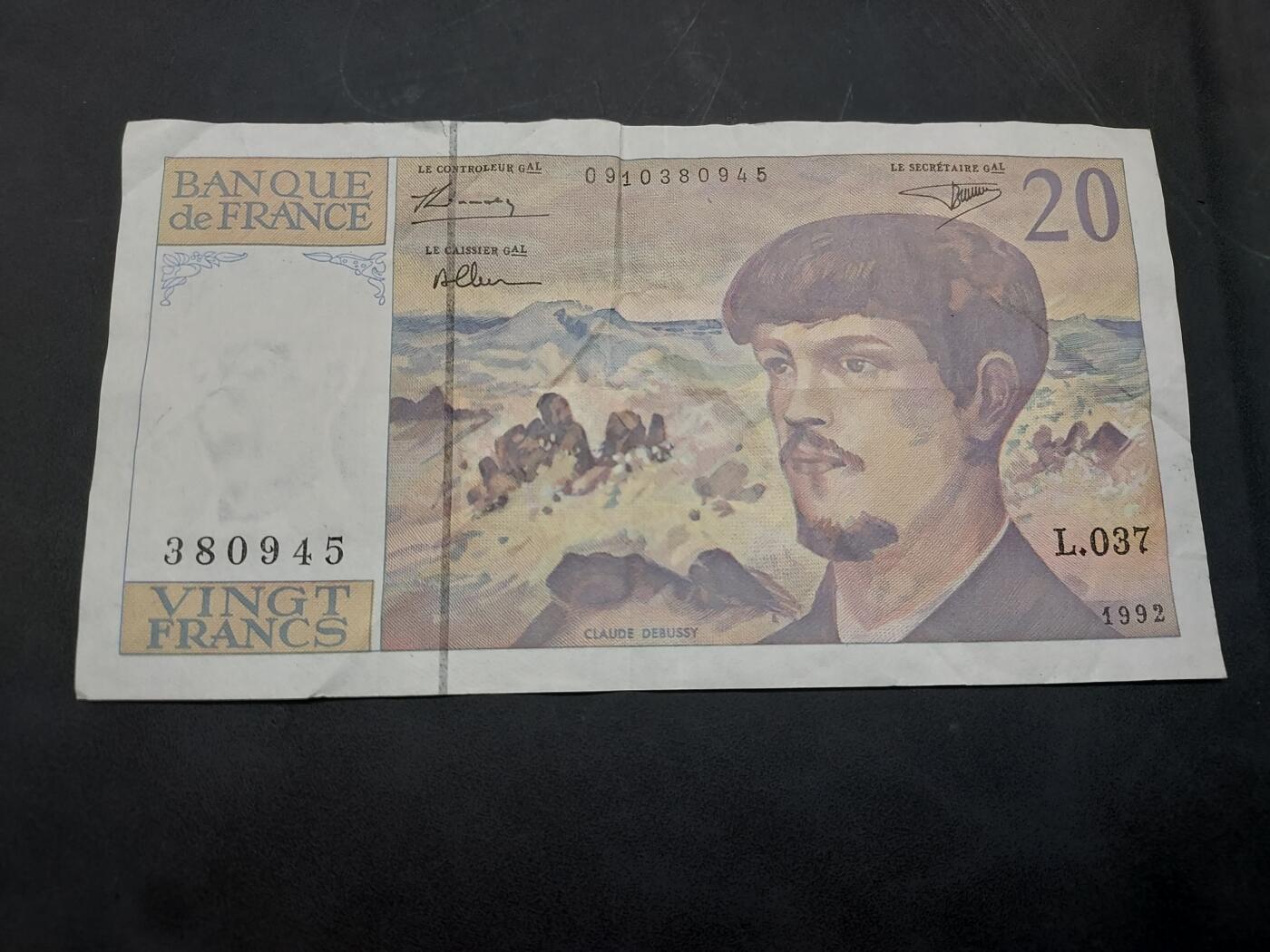 博彦收藏  11月15日 8点 钱币专场 法国旧版20法郎 流通好品