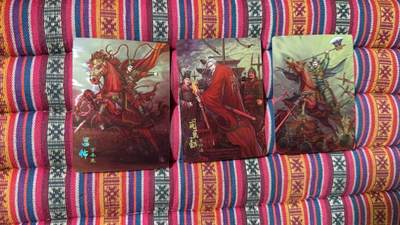 光影卡牌第25期，各家亲签，各家套卡，持续收拍品 - 龙耀水浒特卡，新著三国吕布＋司马懿＋徐晃，光耀工艺