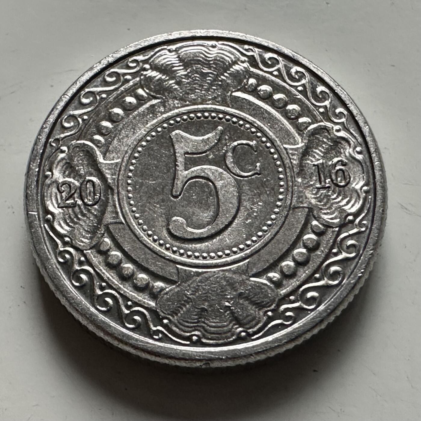 🌹外币初藏🌹🐯2025年第126场  每周二四六晚8️⃣点 接代拍 荷属安的列斯2016年五分