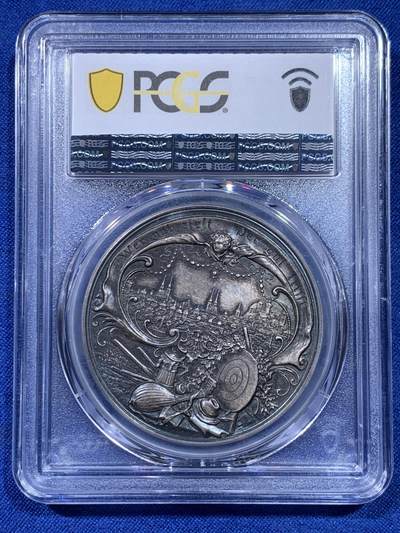 《竞宝斋》第437场 周日，周一2场连拍 （全场包邮） PCGS MS62 德国1897年纽伦堡射击节景观银章 高点俱在非常难得