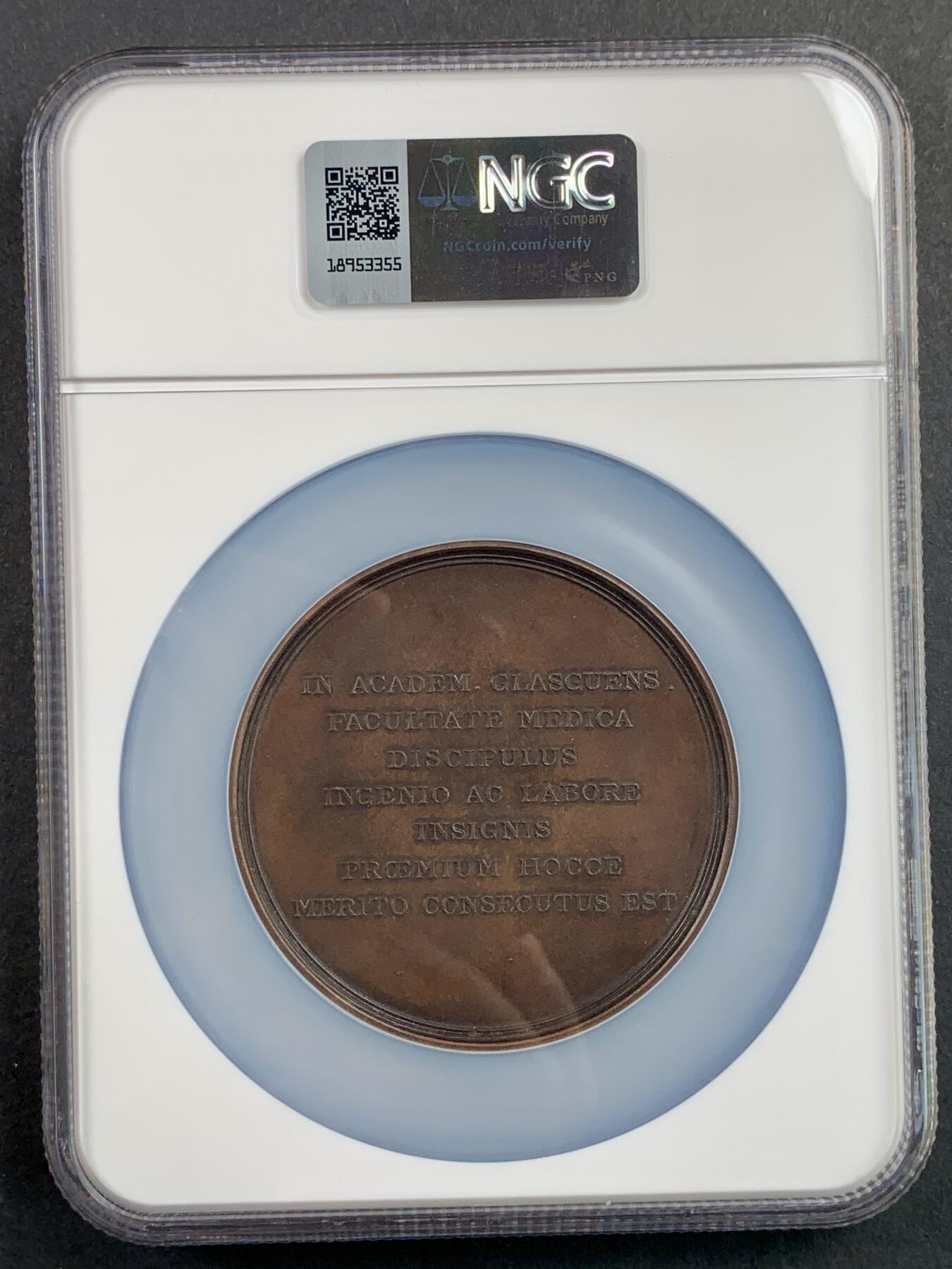 掌中浮雕-藏着的欧洲第041场 1938年英国格拉斯哥大学威廉.亨特纪念大铜章，70mm，1938年实发