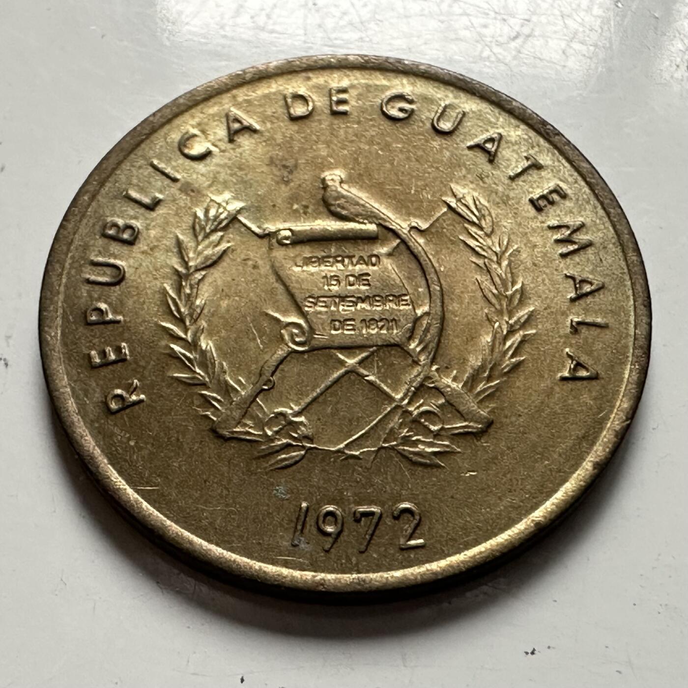 🌹外币初藏🌹🐯2025年第126场  每周二四六晚8️⃣点 接代拍 危地马拉1972年一分