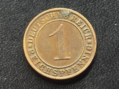 邮泉阁限时拍卖第三十五场 德国硬币专场（硬币在国外。请付邮费6元。） 德国魏玛共和国帝国马克1936年1芬尼A版