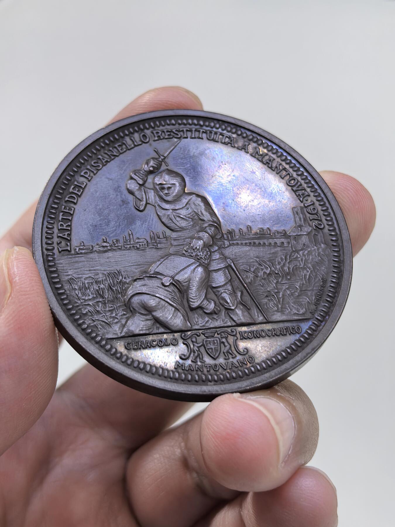 博洋堂世界钱币拍卖第146期（全场包邮） 意大利1972年文艺复兴大师皮萨内洛纪念大铜章