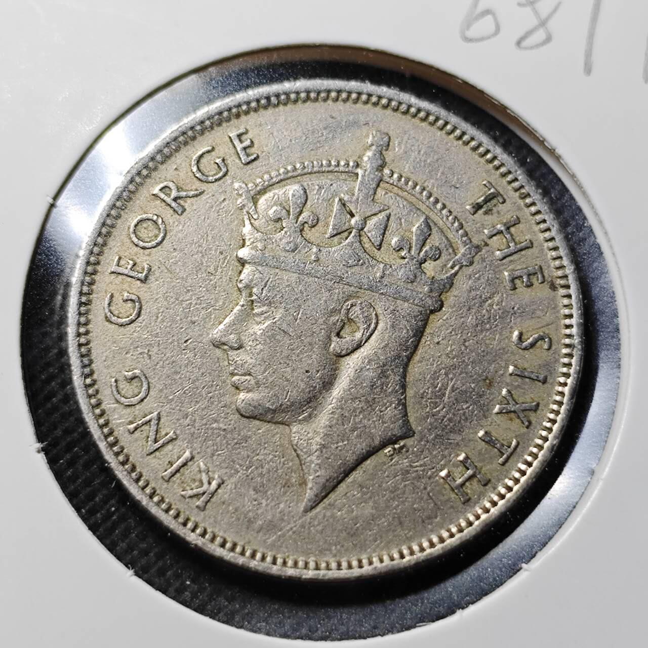 KK钱币收藏小铺  第368场  2月预留时间 周末发货 1950 英属塞浦路斯1卢比