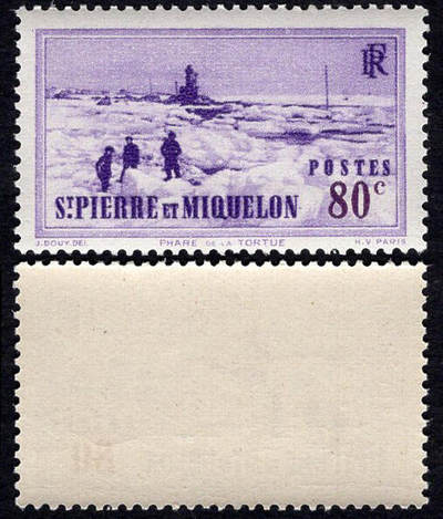 洪涛臻品批发群 精选邮票限时拍卖第1170期  - 圣皮埃尔和密克隆群岛(法国海外领土) 早期海岸灯塔 原胶润亮无贴
