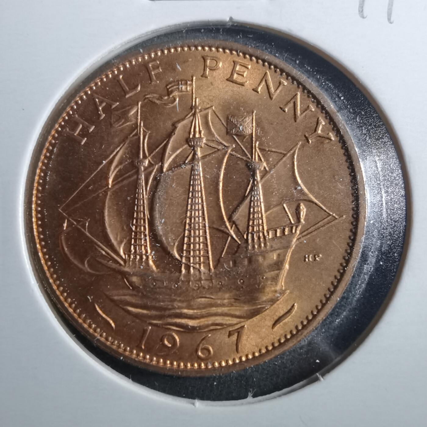 沼泽如烟--第899场 英国1967年半便士