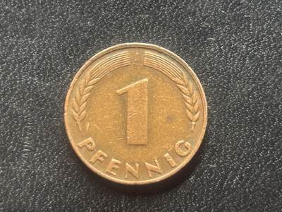 邮泉阁限时拍卖第三十五场 德国硬币专场（硬币在国外。请付邮费6元。） 西德（联邦德国）1948年1芬尼J版