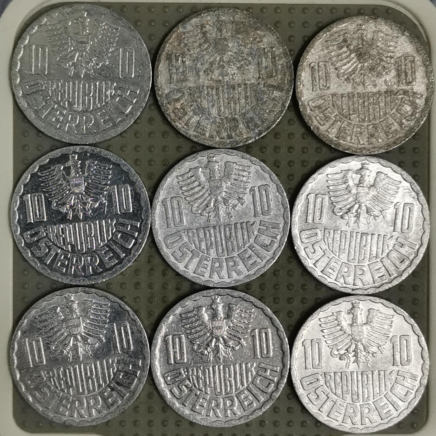 2025年第112场各国散币拍卖（总第112场） 奥地利10格罗申9枚