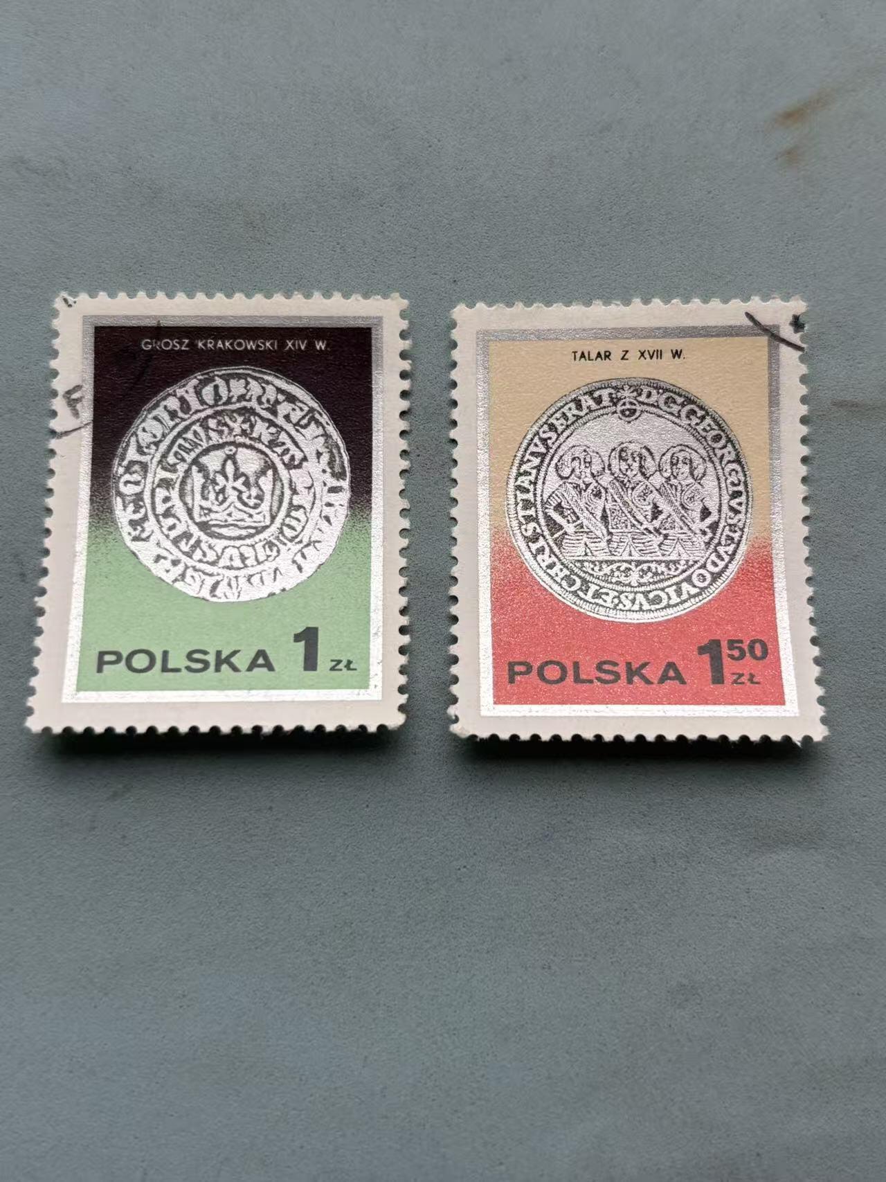 盛世勋华——号角文化勋章邮票专场拍卖第289期 波兰（社会主义）克拉科夫格罗什（古钱币）系列邮票 2张