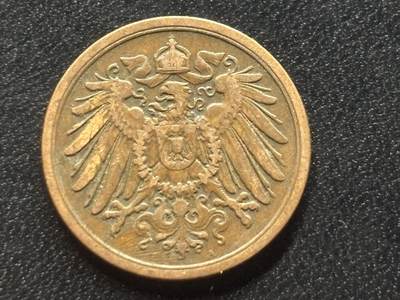 邮泉阁限时拍卖第三十五场 德国硬币专场（硬币在国外。请付邮费6元。） 德意志帝国1905年2芬尼A版