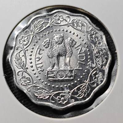 KK钱币收藏小铺  第367场  2月预留时间 周末发货 -  1974印度10派沙 好品