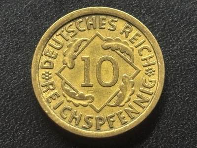 邮泉阁限时拍卖第三十五场 德国硬币专场（硬币在国外。请付邮费6元。） 德国魏玛共和国帝国马克1929年10芬尼A版