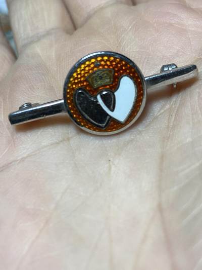 2025年第一百二十七场(总第一百五十三场）外国好品章牌、散币(免佣金) - 银制–献血者胸针，重4.97克