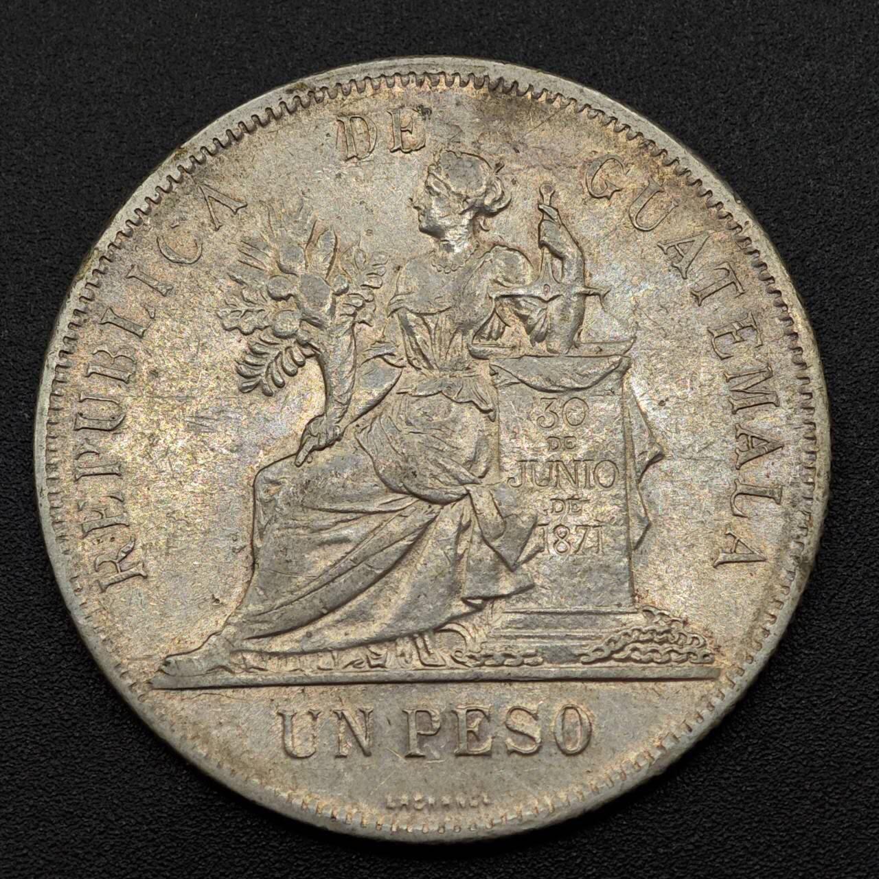 【淘币小摊】实时拍第七百九十五拍   银币套币场   满百包邮可预留二周 每周一统一发货   危地马拉1894年1比索银币