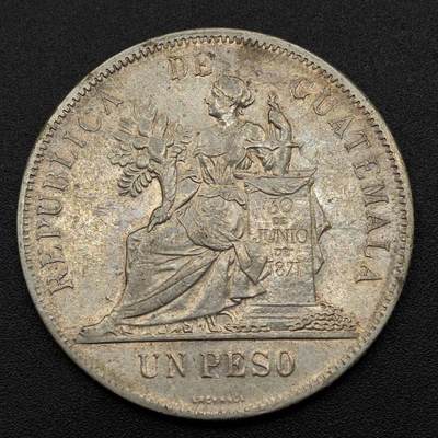 【淘币小摊】实时拍第七百九十五拍   银币套币场   满百包邮可预留二周 每周一统一发货   - 危地马拉1894年1比索银币