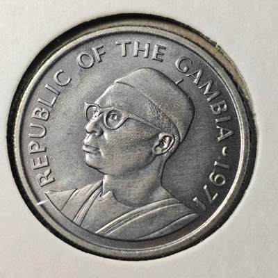 KK钱币收藏小铺  第368场  2月预留时间 周末发货 -  1971冈比亚25分 好品