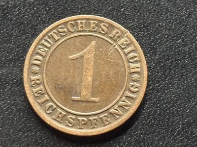 邮泉阁限时拍卖第三十五场 德国硬币专场（硬币在国外。请付邮费6元。） 德国魏玛共和国帝国马克1924年1芬尼J版