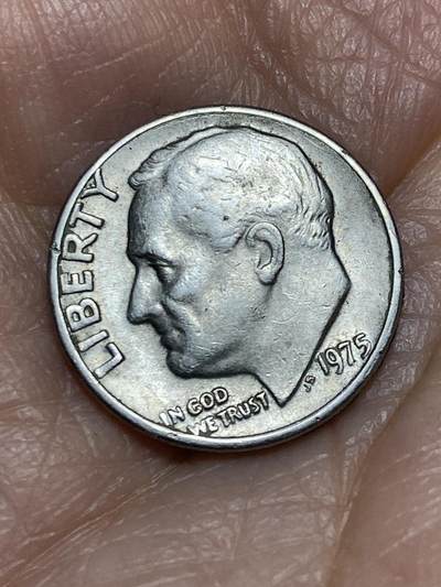 2025年第一百二十七场(总第一百五十三场）外国好品章牌、散币(免佣金) - 美国🇺🇸1975年1角(罗斯福1角第二版，无标版)