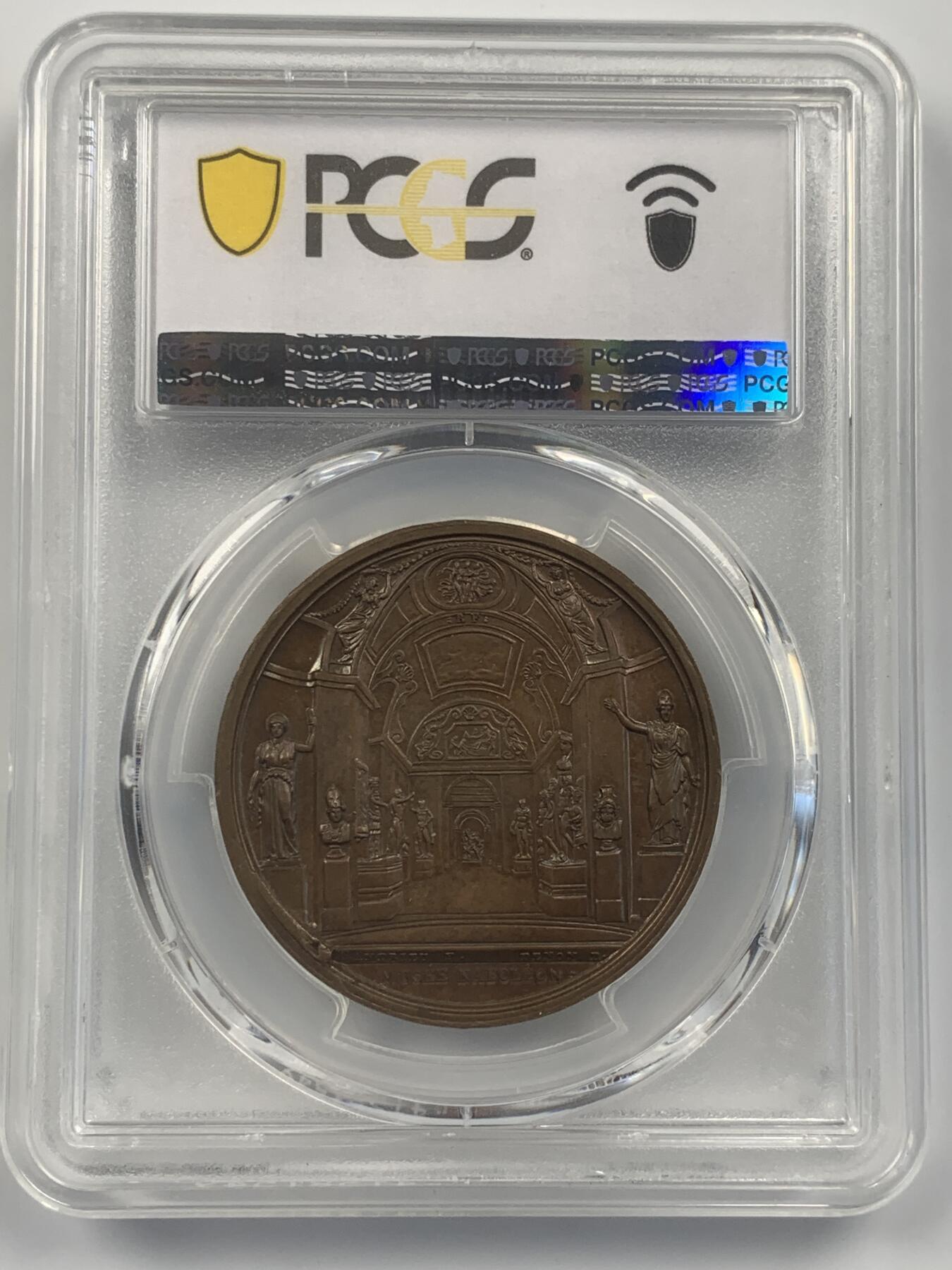 掌中浮雕-藏着的欧洲第041场 PCGS SP63 : 1804年拿破仑博物馆拉奥孔厅铜章，34mm