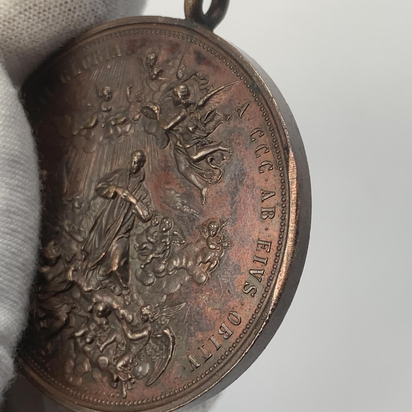 掌中浮雕-藏着的欧洲第041场 19世纪瑞士宗教题材大铜章， 47mm