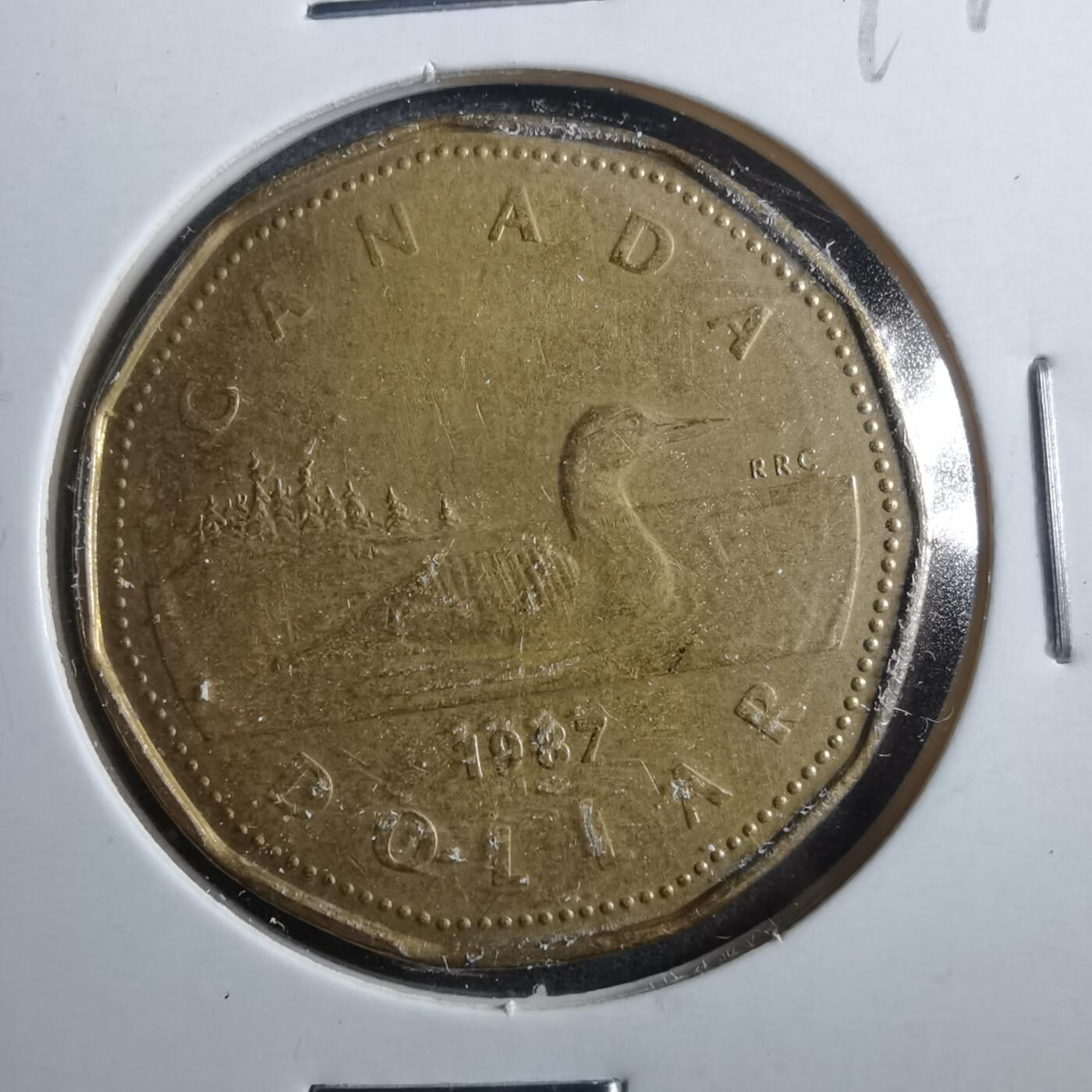 沼泽如烟--第899场 加拿大1987年一元