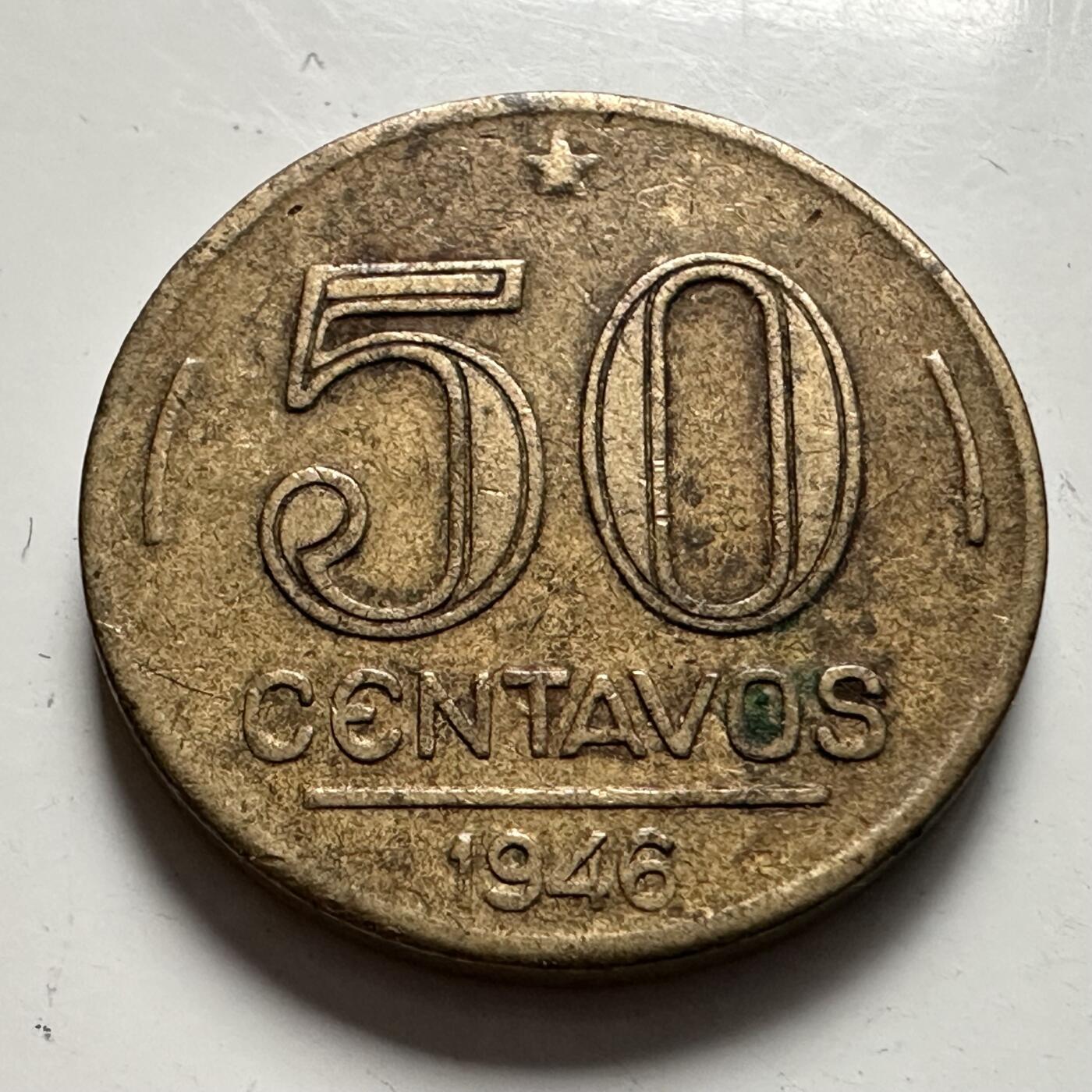 🌹外币初藏🌹🐯2025年第126场  每周二四六晚8️⃣点 接代拍 巴西1946年50分