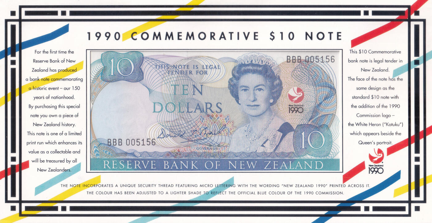 【礼羽收藏】🌏世界钱币拍卖第111期 【BBB005156】【原封＋原册】大洋洲,新西兰,1990年,怀唐伊条约签署150年,纪念钞