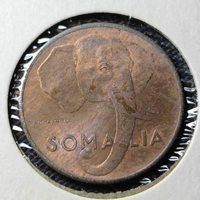 KK钱币收藏小铺  第368场  2月预留时间 周末发货 -  1950意属索马里5分铜币 大象