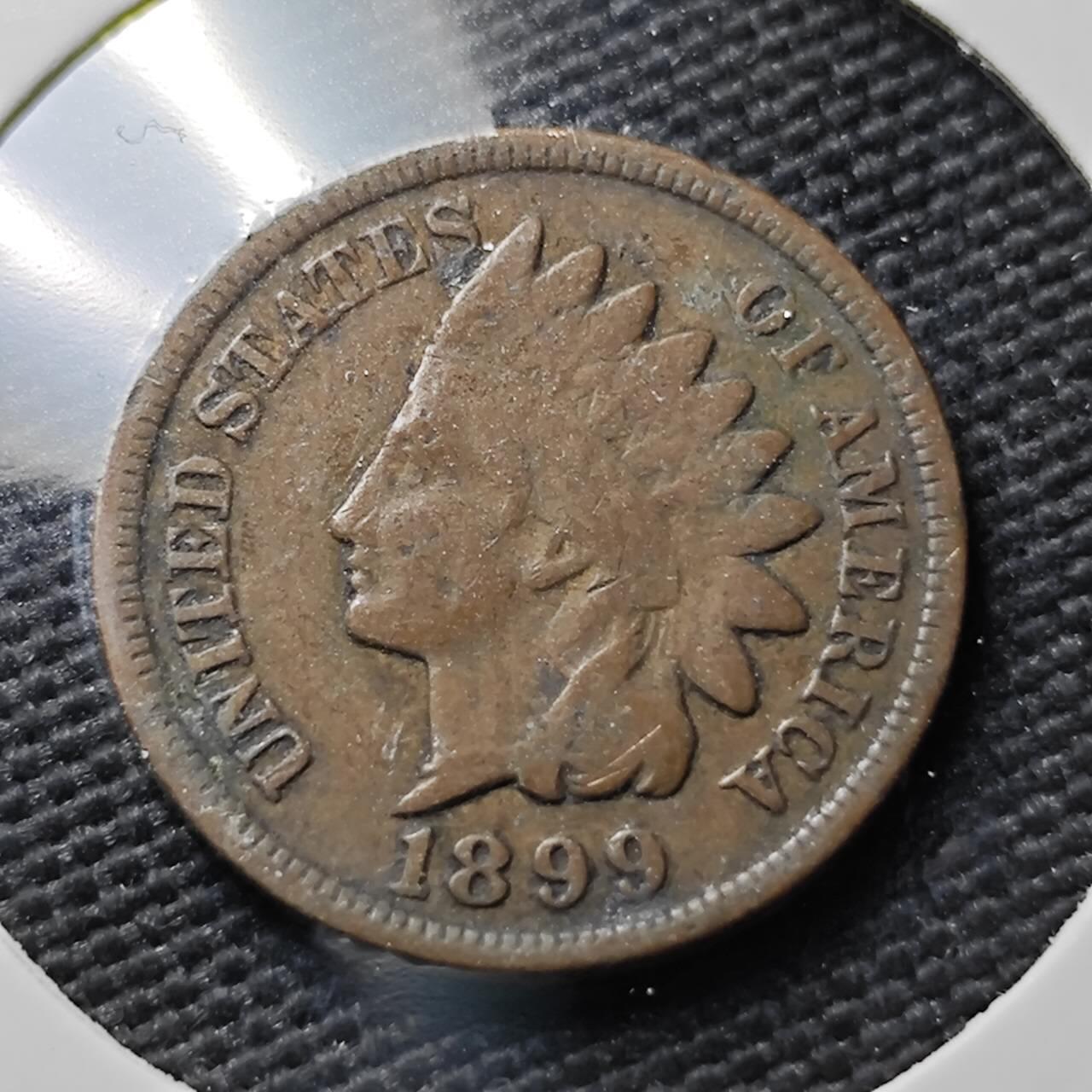 KK钱币收藏小铺  第367场  2月预留时间 周末发货  1899美国1分铜币