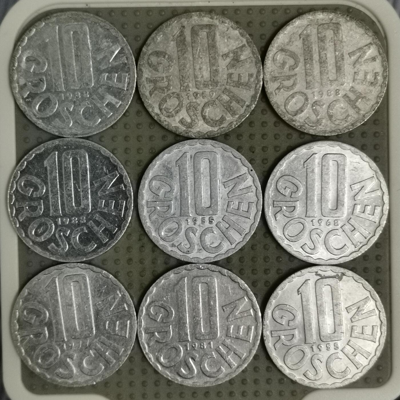 2025年第112场各国散币拍卖（总第112场） 奥地利10格罗申9枚