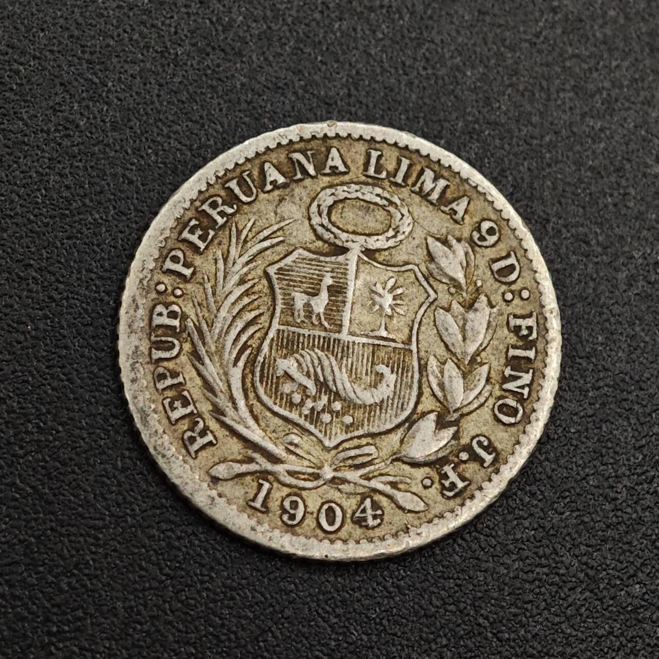 【淘币小摊】实时拍第七百九十五拍   银币套币场   满百包邮可预留二周 每周一统一发货   秘鲁1904年5分银币