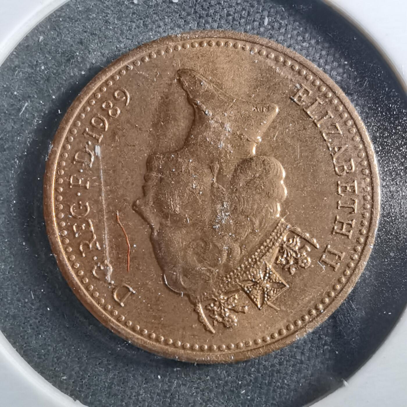 沼泽如烟--第899场 英国1989年1便士