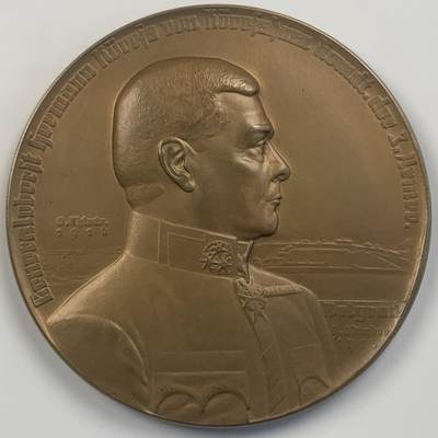 掌中浮雕-藏着的欧洲第041场 - 	1916年奥地利陆军总司令赫尔曼·科韦斯铜章，66mm