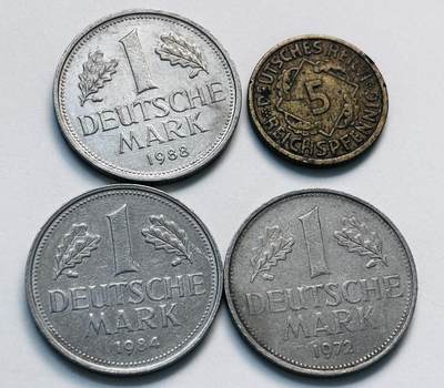 文馨钱币收藏第 280 场， 长期接收代拍品 - 魏玛德国➕西德一组，无重复年份